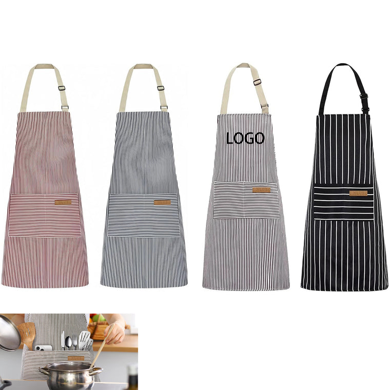 Kitchen Apron w/ Custom Imprint & Adjustable Strap w/ 2 front pockets