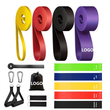 4 Pcs Resistance Bands With Handles, Including Door Anchor