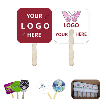 Wooden Handle Advertising Fan