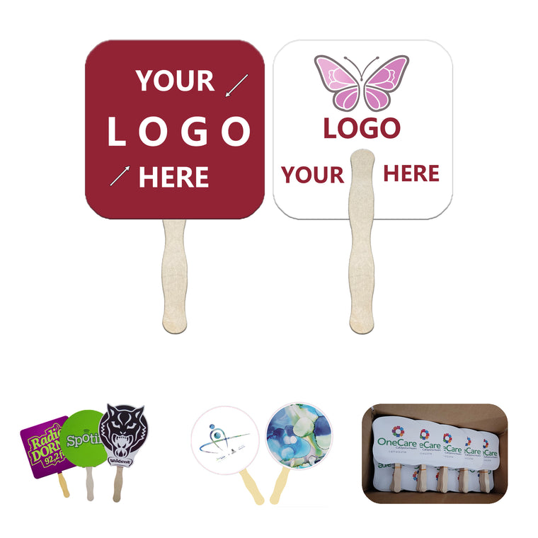 Wooden Handle Advertising Fan