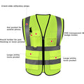 Multiple Pockets High Visibility Safety Reflective Vest