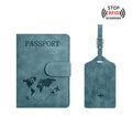RFID Blocking Passport Holder And Luggage Tag Set