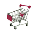 Mini Metal Shopping Cart Supermarket Handcart Basket Toy