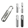 Stainless Steel Mini Pill Box with Keychain