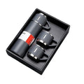 Double-Wall Stainless Steel Vacuum Flask Gift Set W/3 Lids
