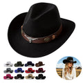 Stylish Roll Up Brim Western Cowboy Hat