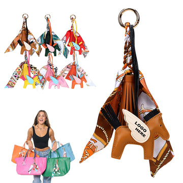 Pegasus Bag Charm With Silk Scarf