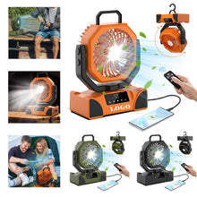 20,000mAh Camping Fan Lantern With Power Bank, LED Light