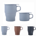 Silicone Foldable Portable Coffee Cup with Straw
