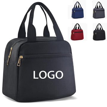 Insulated Reusable Lunch Bag With Front Pocket