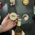 Round Bamboo Bottle Opener