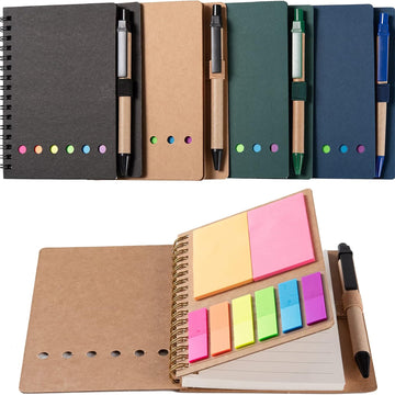 Spiral Sticky Notes Notebook With Pen