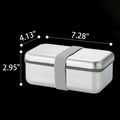 Stainless Steel Bento Box With Knife, Fork And Spoon