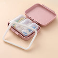 3-Grid Wheat Straw Sealed Daily Medicine Storage Boxes