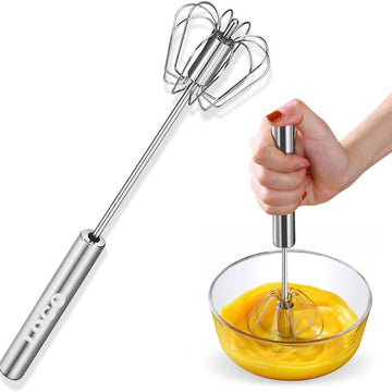 12'' Stainless Steel Press Spin Whisk