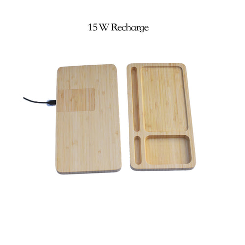 15W Wood Phone Wireless Charging Station