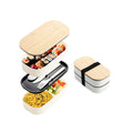 Double-Layer Lunch Box With Bamboo Lid