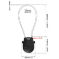 3-Stage Retractable Security Steel Cable Combination Lock