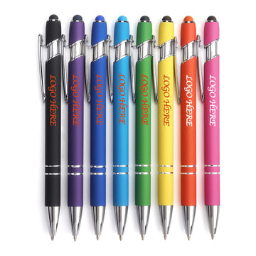 2-In-1 Stylus Retractable Ballpoint Pen With Stylus Tip