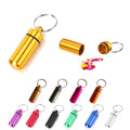 Aluminum Alloy Pill Box with Keychain
