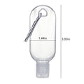 Travel-Sized Transparent Plastic Keychain For Hand Sanitizer
