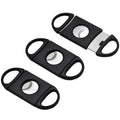 Custom Black Cigar Cutter Double Blade Guillotine