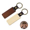 Wood Keychain with Leather Strap
