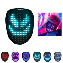 Rechargeable Halloween LED Light Mask For Festival Cosplay