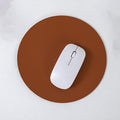 Round Pu Leather Non-Slip Mouse Pad