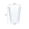 White 12oz Plastic Frosted Cup