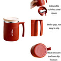 17Oz Stainless Steel Tumbler Office Mugs With Handle And Lid