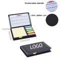PU Leather Note Box With Calendar And Colorful Sticky Notes
