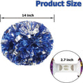 Premium Metallic Cheer Pom Poms With Baton Handle