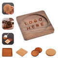 4" Solid Wood Grooved Insulated Coasters