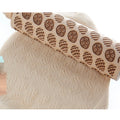 Christmas Embossed Wooden Rolling Pin For Baking Cookies