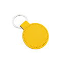 Round PU Leather Keyring with Metal Ring