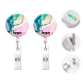 Crystal Glass Retractable Badge Holders
