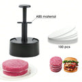 Burger Press ABS Round Type with 100 Wax Paper
