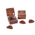 Custom Rectangle Wooden Guitar Picks Box including 1pcs Pick