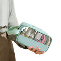 10 Pcs Foldable Plastic Hangers W/1 Pcs Storage Cosmetic Bag