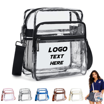 Clear PVC Crossbody Stadium Bag