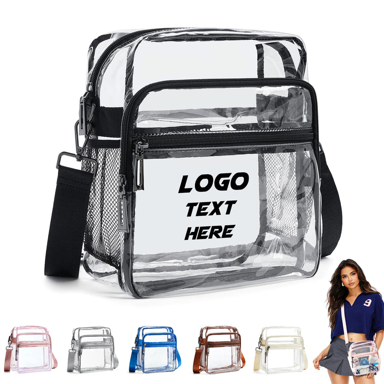 Clear PVC Crossbody Stadium Bag