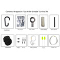 Durable Paracord Grenade Emergency Survival Kit W/ 10 Tools