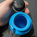 17Oz Collapsible Silicone Water Bottle With Carabiner