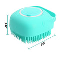 Pet Grooming Bath Massage Brush With Soap And Shampoo Dispenser