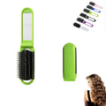 Folding Hair Brush With Mirror
