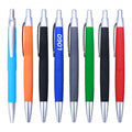 Soft Touch Ballpoint Pen Fast Drying Black Ink Pen With Clip