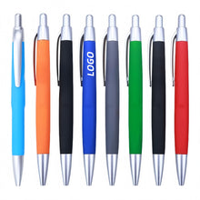Soft Touch Ballpoint Pen Fast Drying Black Ink Pen With Clip