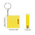 3FT Tape Measure Keychain W/ Bubble Level