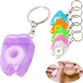 10M Tooth Shaped Dental Floss W/Keychain